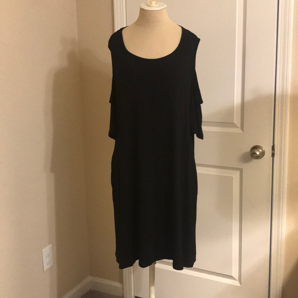 COPY - Plus size black beach cover up XL